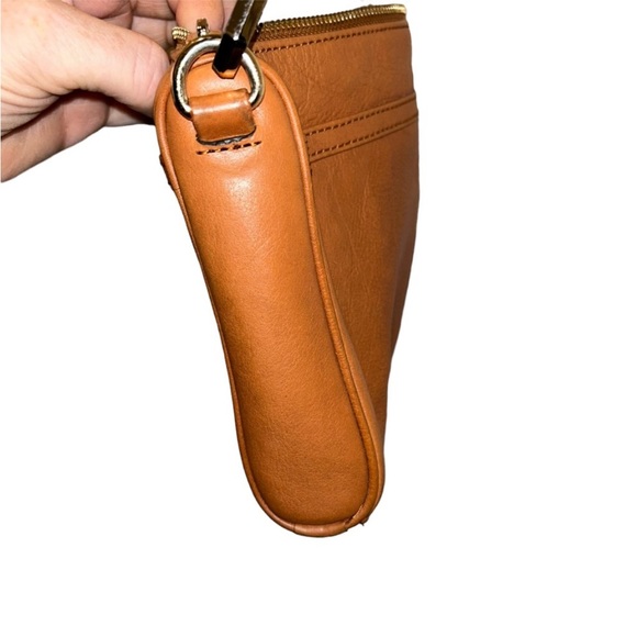 Rebecca Minkoff caramel brown gold hardware Crossbody bag Coachella - Picture 6 of 9